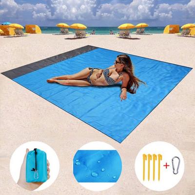 China Portable OEM Customized Foldable Beach Mat Waterproof Picnic Beach Blanket Outdoor Portable Pocket Blanket for sale