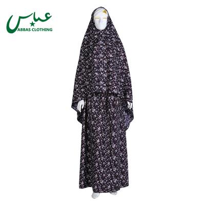 China 2021 Casual Modest Clothing New Arrival Color Islamic Printing Floral Fashion Abaya Black From Abaya Dubai for sale