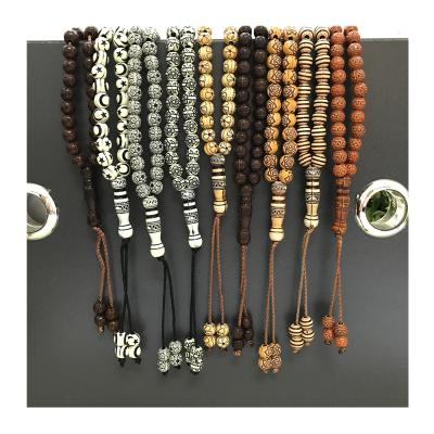 China Similar Wood Casual Wholesale Islamic Tasbih 33 Grains 12mm Muslim Prayer Beads for sale