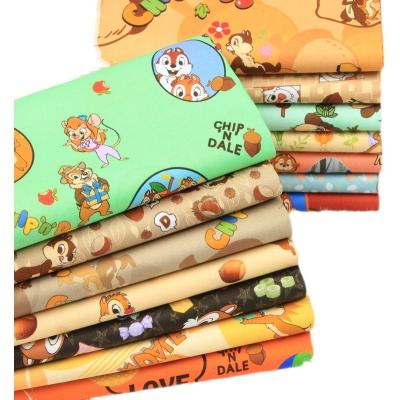 China Organic Width 1.1 Meters, Weight 170g/yard, Sew Clothes Dresses Patchwork DIY Cotton Fabric Material 100% Printed Cartoon Chip And Dale for sale