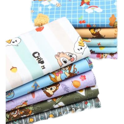 China Organic Factory Direct Wholesale Supply Dropshopping100% Cotton Fabric Printed Cartoon Chip And Dale For Sewing Clothes Dress Material for sale