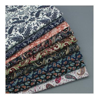 China Dropshipping 2021 Breathable Sew Dress Clothes Scrub Hot Sale Hat DIY Paisley Patchwork Materials Institute Printed Plain Cotton Poplin Fabric for sale