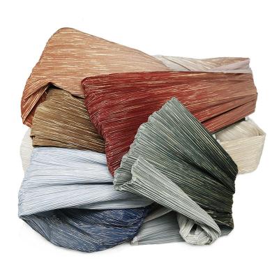 China Issey Miyake Style Pleated Fabric Stretch 9 Colors By The Meter For Dress Sewing Design Fashion DIY Shape, Stage Background Home Decor for sale