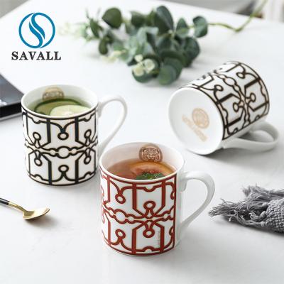 Cina Tazza ceramica scandinava della tazza da caffè 350ml di Savall UE con la maniglia per i caffè in vendita