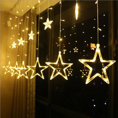 China Home Wedding Ramadan Party Star String Lights Christmas LED Garland Fairy Curtain Decor Bedroom Light 2.5M Outdoor Indoor For for sale