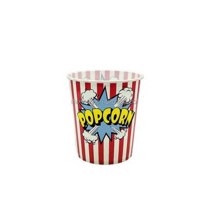 China 2.5L Round Bucket Movie Theater PP Plastic Container Popcorn Bowl Single Wall Plastic Packaging Popcorn Bucket for sale