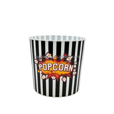 China 7L Large Capacity Single Wall Custom Plastic Bucket Wholesale Custom IML Chocolate Popcorn Packing Reusable Bucket for sale