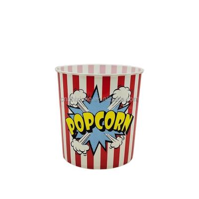 Китай Wholesale 5L Large Capacity Single Wall Custom Plastic Pail Snack Popcorn Reusable Packing Bucket продается