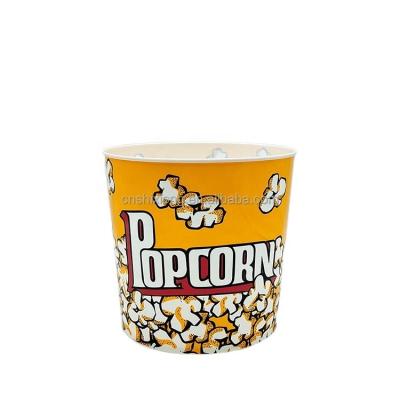 China Plastic Bucket Fried Chicken Popcorn Packing Bucket Reusable Large Capacity Custom Wholesale Single Wall for sale