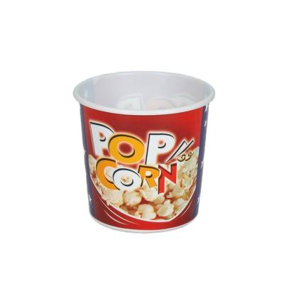 Cina New Design High Quality Single Wall Food Grade Popcorn Plastic Ice Cream Bucket With Lid in vendita