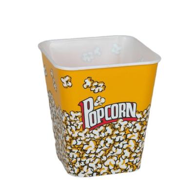 China Factory Selling Various Customization Single Wall Food Popcorn Square Plastic Bucket for sale