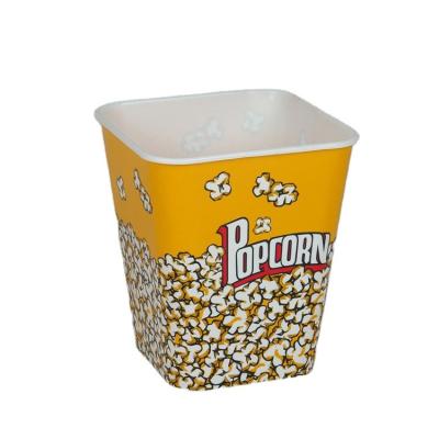 China Plastic Popcorn Bucket Single Wall Special Widely Used Design Large Squares for sale