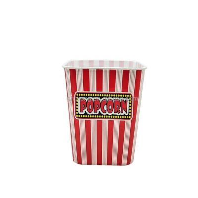 China IML Food Packaging And Popcorn Manufacturer Custom Capacity 175OZ Square Plastic Bucket for sale