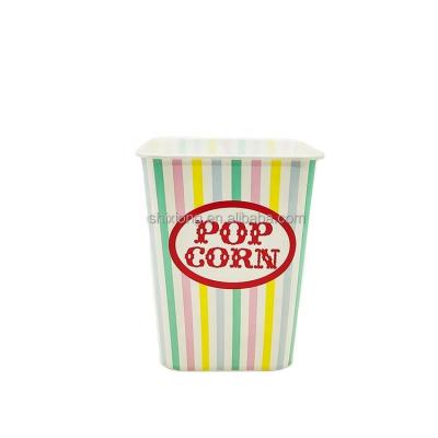 China Food Packaging and Popcorn Maker IML 175OZ Capacity Square Shape Plastic Packaging Bucket PP Food Package Bucket for sale