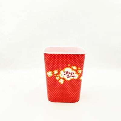 China Factory pp 85oz food and popcorn packaging material Customized Logo Square Shape Reusable Plastic Food Pail Plastic Buckets for sale