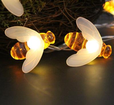 China Christmas Day Leisure Decoration Yard Garden LED Christmas Bee String Light Holiday Wedding Party Decoration USB Plug/Solar Christmas Lights for sale