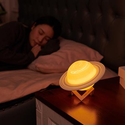 China Faceted Cover Led Saturn Light Home Bedroom Living Room Night Light Gift For Kids for sale