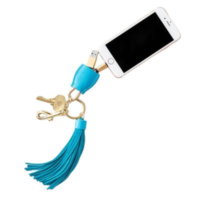 China Durable Best Gift PU Leather Key Chain Power Up Lightweight Key Chain Promotion Gift Available In Multiple Colors Retro Tassel Key Chain for sale