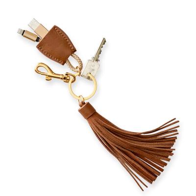 China Durable Best Gift PU Leather Key Chain Power Up Lightweight Key Chain Promotion Gift Available In Multiple Colors Retro Tassel Key Chain for sale