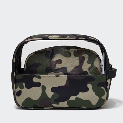 China Durable Cosmetic PVC Pouch Makeup Bag Camouflage Pattern for sale