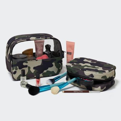 China Durable Transparent PVC Camouflage Bag Cosmetic Pouch For Girl for sale