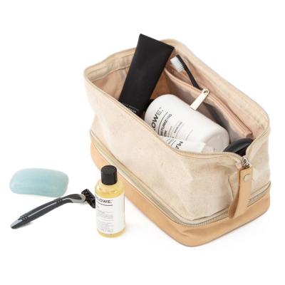 China High Quality Eco-Friendly Custom Made Unisex Toiletry Bag Canvas Cosmetic Bag for sale