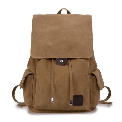 China Retro Canvas Vintage School Bag Travel Backpack For Teenager for sale