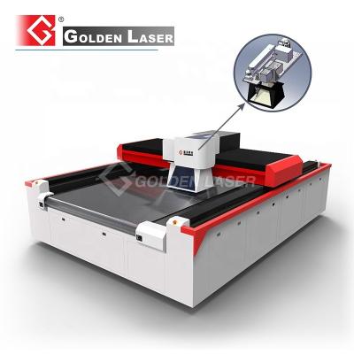 China 150 Watt Galvo Laser Engraving Machine Textile Laser Engraving With Roll Feed And Conveyor for sale