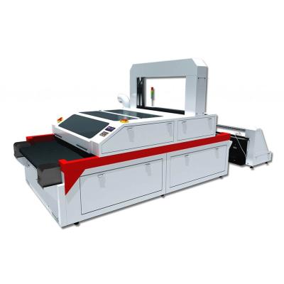 China VISION SYSTEM Goldenlaser Vision Scanning Laser Cutter Machine For Digital Printed Fabrics for sale