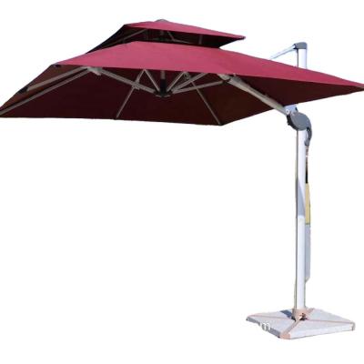 China Modern Aluminum Outdoor Beach Set Umbrellas Garden Hanging Umbrella With LED for sale