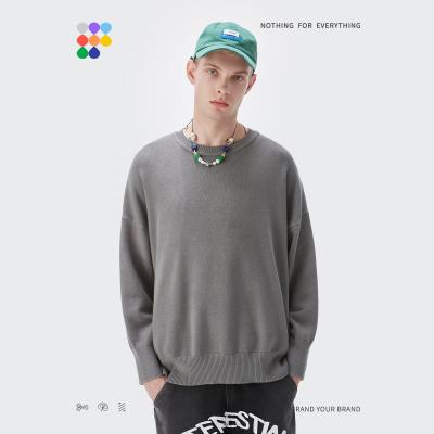 China Custom LOGO Loose Blank Sweater Round Neck Anti-wrinkle Bottoming Men Couple Sweater Women for sale