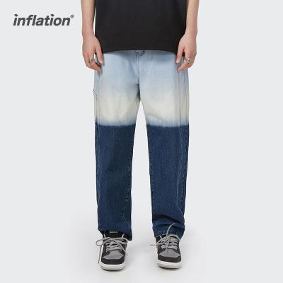 China Breathable OEM Washed Mens Blue Jeans New Low MOQ Hip Hop Stylish Streetwear Mens Straight Jeans Pants for sale