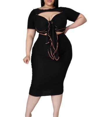 China Other plus size women's apparel plus size women's dresses wholesale plus size casual outfits for sale