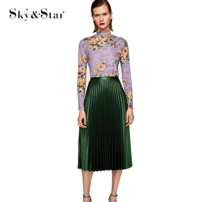 China Wholesale Velvet Pleated Lady Skirt Design Plus Size Fashion Last Long for sale