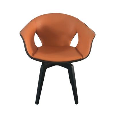 China Dining Chair Modern Leather Cover For Relaxing Swivel Ginger Arm Chair for sale