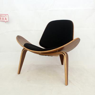 China Modern Wood Shell Shape Fabric Leisure Chair Living Room Single Accent ch07 Chair for sale