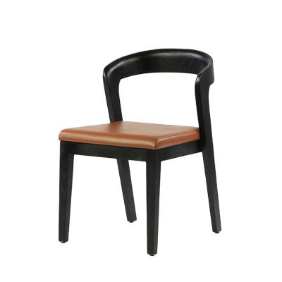 China Adjustable (Other) All Nordic Home Style Soft Wood Book Chair Soft Seat Pack Modern Simple Dining Chair for sale