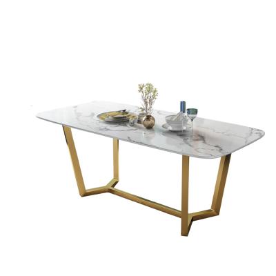 China DINING TABLE light modern simple marble oval dining table rectangular table for sale