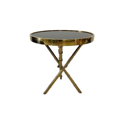 China Round Glass Coffee Table (The Other) Modern Minimalist Adjustable Small Round Glass Coffee Table for sale