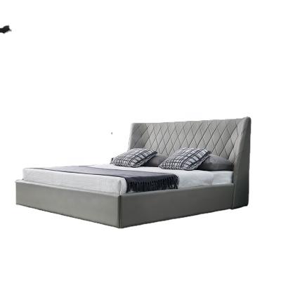 China Adjustable Single Modern Leather Fabric Double Modern Leather Home Bedroom Home Hotel Soft Bed (Other) for sale