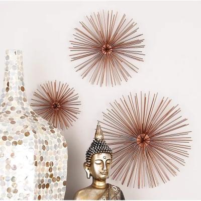 China Art Deco Modern Creative Acrylic Sun Burst Home Room Wall Art Decor Accents Set for sale