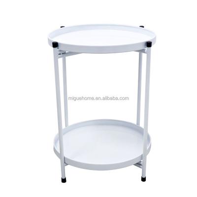 China Factory Cheap Folding Bilateral Tables White Coffee Table Folding For Office Room And Living Room for sale