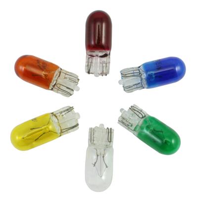 China Automobile Colorful Instrument Bulb T10 Auto Directional Signal Light Lamp W5W W3W T10 Wedge 12V for sale