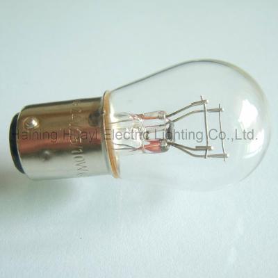 China High quality 24V25/10W brass base or auto bulb, auto lamp, car iron base S25 BAY15D bulb for sale