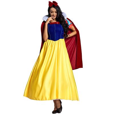 China 2021 High Quality Adult Clothing Snow Princess Skirt Stage Performance Cosplay Uniform New Plus Size Halloween Snow White Game for sale