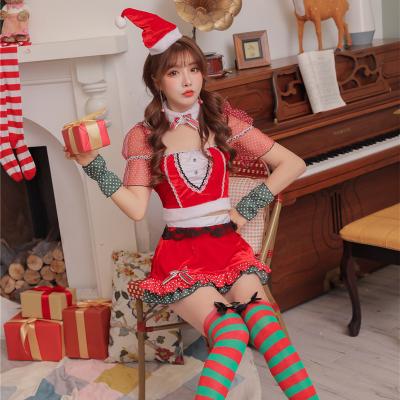 China Plus Size Christmas Costumes Men And Women Adult Santa Claus Halloween Christmas Costumes for sale