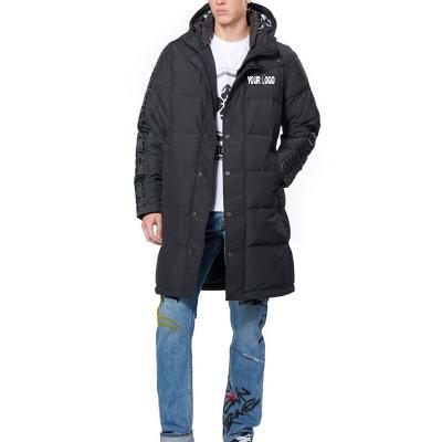 China Anti-wrinkle Clothing Processing Customization Long Down Jacket Mens Winter Overcoat Plus Size Mens Coats for sale