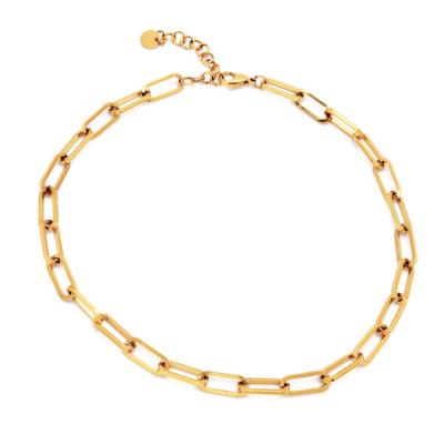 China 2021 Latest Vintage Stainless Steel Gold Color Charming Women Ladies Fashion Long Chain Necklaces With Pending Jewelry Sets for sale