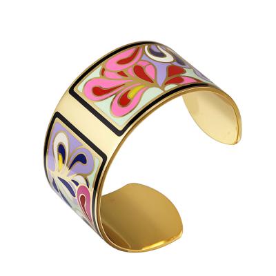 China Opening Pulseiras good quality 100% copper bracelets and bangles love bracelet color enamel copper bracelet environmental friendly women fashion jewelry pulsera for sale