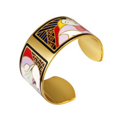 China TRENDY Opening Fashion Enamel Bracelets&Bangles For Women Colorful Bracelet Cuff Love Pulsera de Pulseiras Feminina Gifts for sale